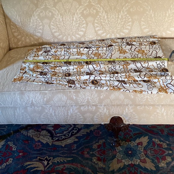 Alexander Campbell 2 pieces Brown & Gold Equestrian Hunt Print Blouse & Skirt 12 - Picture 13 of 16